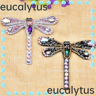 Eucalytus1 แผ่นคริสตัล พลอยเทียม สําหรับตกแต่งเสื้อผ้า รองเท้า