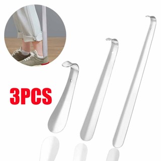 3PCS Professional Stainless Steel Metal Shoe Horn Long Spoon Inserter Remover