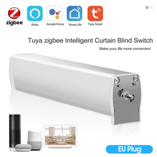 [พร้อมส่ง] Tuya Smart Zigbee มอเตอร์ผ้าม่านไฟฟ้า WiFi ตั้งเวลาได้ พร้อมรีโมตคอนโทรล สําหรับ Tuya Alexa Google Assistant