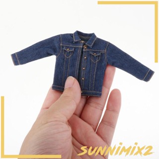 [Sunnimix2] โมเดลเสื้อแจ็กเก็ตยีน 1/12 แฮนด์เมด ขนาดเล็ก สําหรับตุ๊กตา 6 นิ้ว