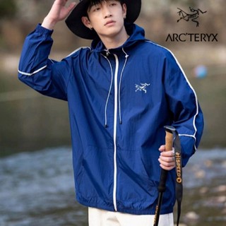 Arcteryx เสื้อแจ็กเก็ตกีฬา กันแดด มีฮู้ด แบบบาง ของแท้ 100% แบบเรียบง่าย สําหรับทุกเพศ