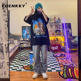 EOENKKY กางเกงขายาว กางเกงยีสน์ผู้หญิง ทรงหลวม ๆ ตรง Retro Hip Hop Pants 2023 NEW Style  สไตล์เกาหลี Unique Comfortable รุ่นใหม่ A97L0KB 36Z230909