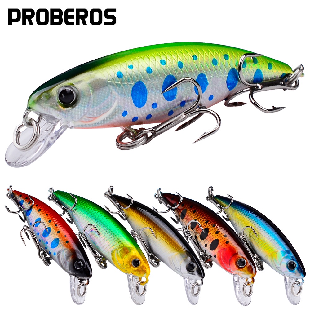 Proberos เหยื่อตกปลาใต้น้ํา 57 มม. - 4.5 กรัม พร้อมเสียงแหลม 10#Hook   อุปกรณ์ตกปลาน้ําจืด น้ําเค็ม สําหรับปลาเทราท์ เบส