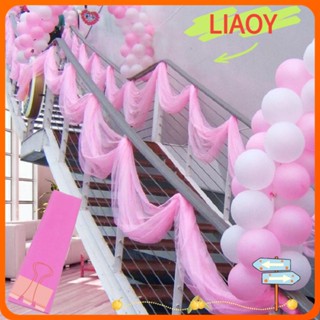 Liaoy ม้วนผ้าโปร่ง สําหรับตกแต่งเก้าอี้ บันได งานแต่งงาน 10 เมตร