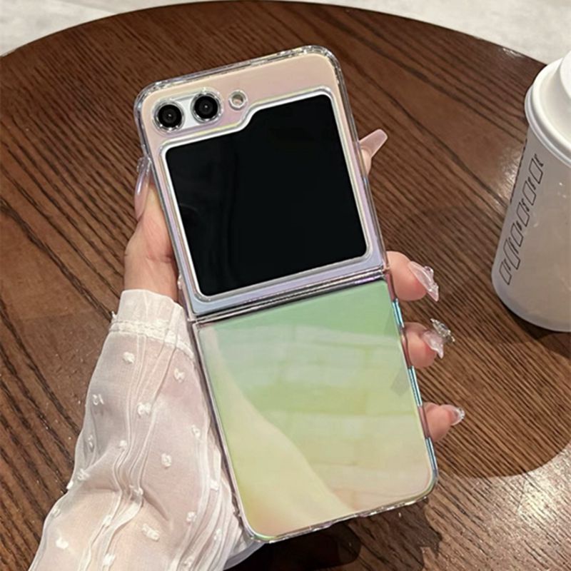 Aesthetic สําหรับ Samsung Galaxy Z Flip7 Flip7FE Flip6 Glossy สีสัน Samsung Z Flip 7 6 Flip Z 7 ป้อง