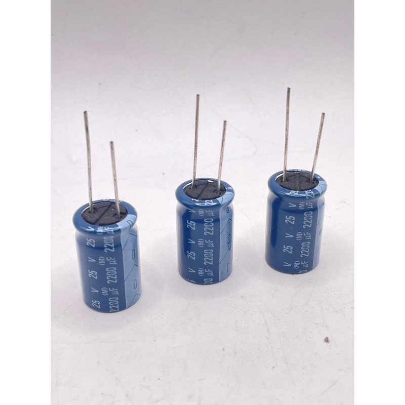 2200uf 25v อลูมิเนียม Electrolytic Capacitor ขา2ขา