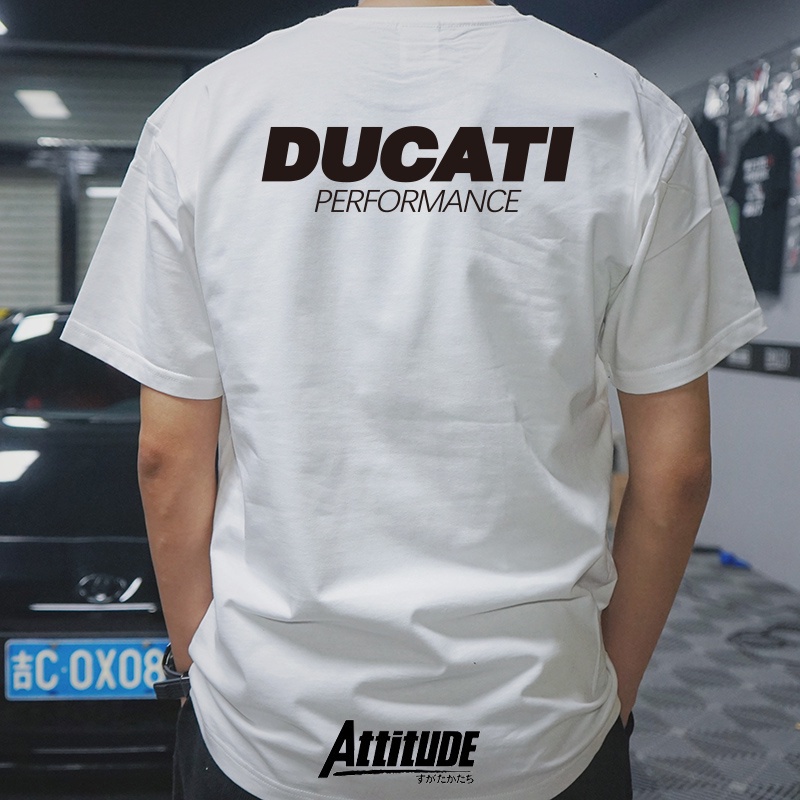 เสื้อยืดแขนสั้น พิมพ์ลาย Attitude Ducati MOTO GP สําหรับผู้ชาย ผ้าฝ้ายแท้