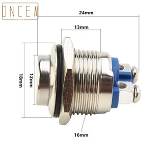 【ONCEMOREAGAIN】High Quality Metal Push Button Switch 16mm Screw Terminal Weatherproof Brass