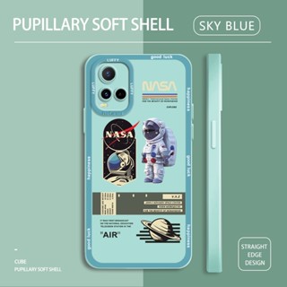 สําหรับ Vivo Y21 2021 Y21S Y21A Y21T Y33S Y33T Y21G Y21e T1X 4G เคสโทรศัพท์ซิลิโคน TPU แบบนิ่ม ลายการ์ตูนนักบินอวกาศ NASA กันกระแทก