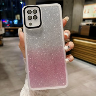 เคสโทรศัพท์มือถือแบบนิ่ม ใส กันกระแทก กันรอยกล้อง ลายกลิตเตอร์ สําหรับ Samsung A12 A22 A32 A52 A72 4G 5G