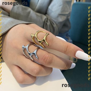 Rosegoods1 แหวนแฟชั่น ปรับได้ เครื่องประดับ 5 ชิ้น