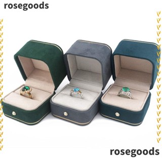 Rosegoods1 กล่องกํามะหยี่ ทนทาน สําหรับใส่เครื่องประดับ ต่างหู