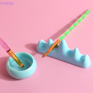 [cxSTBEAU] อุปกรณ์แปรงพลาสติก สําหรับใช้ในการทําความสะอาดเล็บยูวีเจล