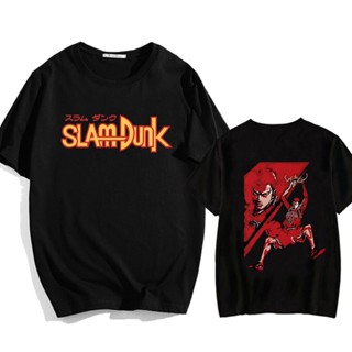 ขายดี เสื้อยืดลําลอง แขนสั้น พิมพ์ลายกราฟฟิคการ์ตูนอนิเมะ Slam Dunk น่ารัก สไตล์ญี่ปุ่น ฮาราจูกุ