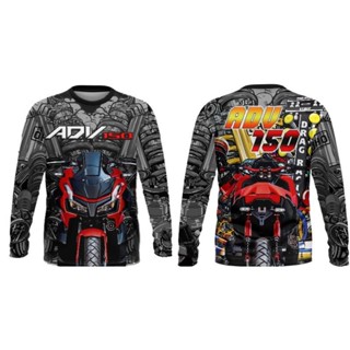 เสื้อกีฬาแขนยาว พิมพ์ลาย adv 150 sublimation full bleed 3 มิติ ขนาด xxs - 6xl