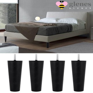 Glenes ขาเฟอร์นิเจอร์ โซฟา พลาสติก ทรงกลม สูง 150 มม. ทนทาน สีดํา 4 ชิ้น ต่อชุด