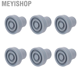 Meyishop 19mm 6pcs Rubber Cane Tips Wear Resistant Stable Heavy Duty Soft Crutch Replacement Walking Cruth Accessories