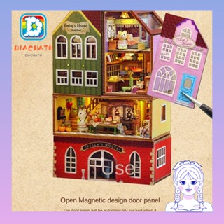 Diachath บ้านตุ๊กตา Diy ของเล่นเด็ก เกมโต้ตอบ ของจิ๋ว