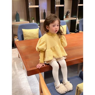 Womens clothing fashionable suit Western style bubble sleeve doll shirt autumn new womens Korean style soft milk cute jacket WI09