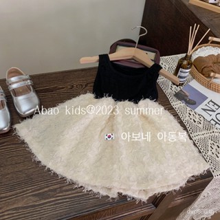 Girls dress summer dress 2023 new western style Korean style vest dress girls baby Summer princess dress girls dress TAWT