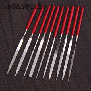 Redkeev™ 10 ชิ้น กีตาร์ ไวโอลิน Zither เพชร ตะไบ เข็ม ที่จับ เครื่องดนตรี DIY