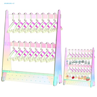 Zh_ ชั้นวางเครื่องประดับ ต่างหู อะคริลิคใส สะดวก สําหรับบ้าน