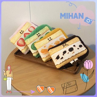 Mh กระเป๋าใส่ปากกา ดินสอ แซนวิช ผลไม้ สร้างสรรค์ ตลก ความจุขนาดใหญ่
