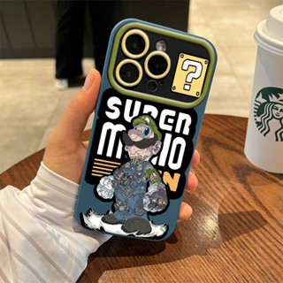 เคสโทรศัพท์มือถือ ซิลิโคนนุ่ม ลาย Super Mary สําหรับ Iphone 14promax 13pro 12 11 7p ZKUA