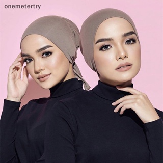 Onem หมวกผ้าโพกหัว ผ้าพันคอ ยืดหยุ่น ระบายอากาศ ปรับได้ สีพื้น สําหรับผู้หญิง