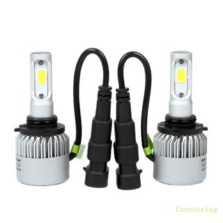 Fun หลอดไฟหน้าโปรเจคเตอร์ LED 80W 9006 9-30V 6500K Hi Lo Beam 80000 ลูเมน ขนาดเล็ก