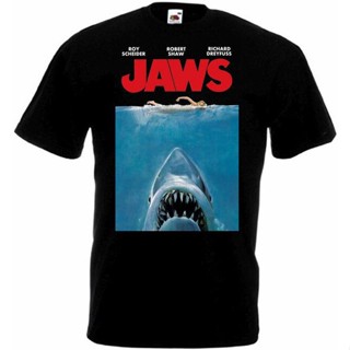 ขายดี YUANL5 {พร้อมส่ง เสื้อยืดแขนสั้น พิมพ์ลายโปสเตอร์ภาพยนตร์ Jaws Ver 2 พลัสไซซ์ ของขวัญวันเกิด สําหรับผู้ชาย XS-6XL} 106235