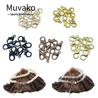 Muvako ตะขอก้ามปู โลหะผสมสังกะสี สีเงิน สีทอง 100 ชิ้น DIY