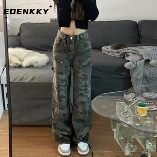 EOENKKY  กางเกงขายาว กางเกงยีสน์ผู้หญิง ทรงหลวม ๆ ตรง Retro Hip Hop Pants 2023 NEW Style  Trendy Chic ทันสมัย Korean Style A97L3DY 36Z230909