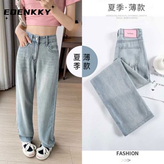 EOENKKY  กางเกงขายาว กางเกงยีสน์ผู้หญิง ทรงหลวม ๆ ตรง Retro Hip Hop Pants 2023 NEW Style  พิเศษ สไตล์เกาหลี รุ่นใหม่ ทันสมัย A97L3DP 36Z230909