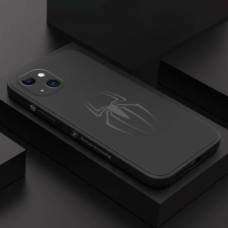 เคสโทรศัพท์มือถือ ซิลิโคน ลายแมงมุม ค้างคาว สําหรับ iPhone 15 14 13 12 11 Pro Max X XR XS Max 13 12 Mini 7 8 Plus SE 2 2020 14 Plus