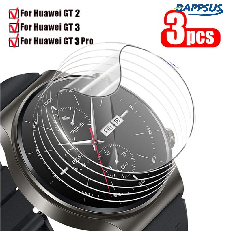 ฟิล์มไฮโดรเจล TPU นิ่ม กันรอยขีดข่วนหน้าจอ สําหรับ Huawei Watch GT3 GT2 46 42 มม. GT3Pro Huawei GT ไม่ใช่กระจก 3 1 ชิ้น