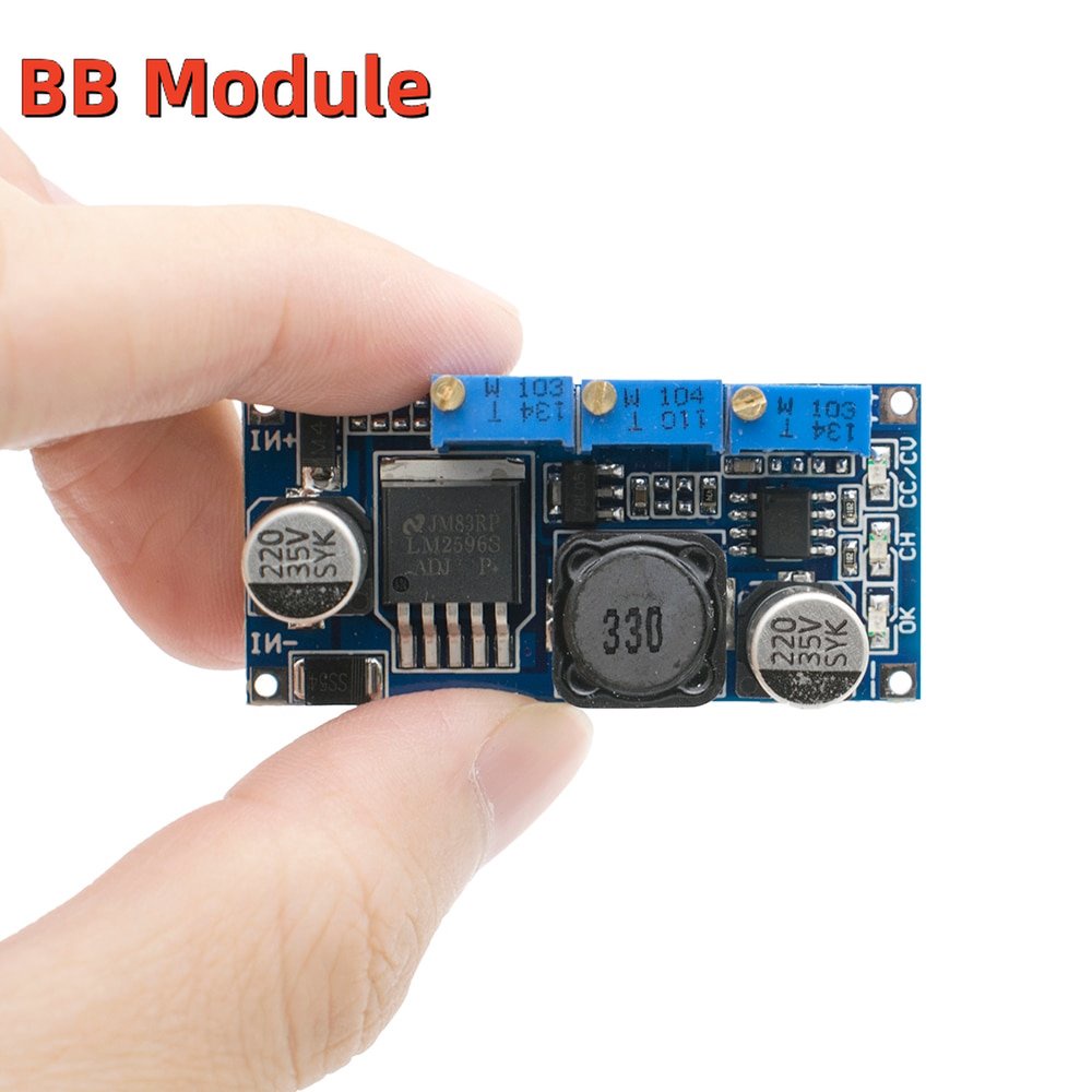 โมดูลพาวเวอร์ซัพพลาย LM2596 LED DC-DC ปรับได้ CC/CV ชาร์จแบตเตอรี่ LM2596S