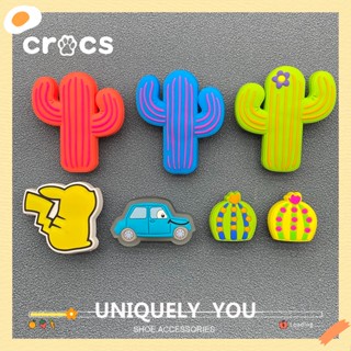 ใหม่ ตัวติดรองเท้า crocs รูปดอกไม้ มีไฟกระพริบ LED เครื่องประดับแฟชั่น DIY