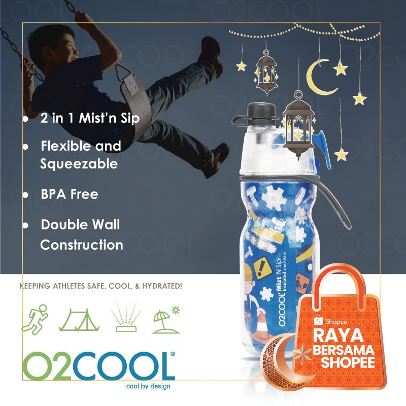 [ของแท้] O2cool Elite Mist N Sip - Kids (12oz / 355ml) - ขวดกีฬา / ขวดน้ํา / เก็บความเย็น / Summ