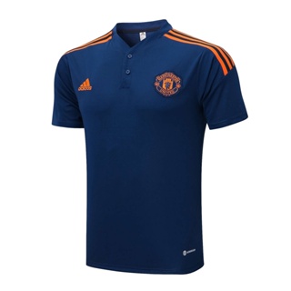 เสื้อโปโลแขนสั้น ลายทีมชาติฟุตบอล MU Jersey 22-23 ชุดเยือน สําหรับผู้ชาย