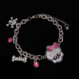 Original Style Skull Diamond Bracelet Girls New Ghost College Cool Hot Girl Necklace Decoration Y2K Cute Jewelry Bracelet Jewelry