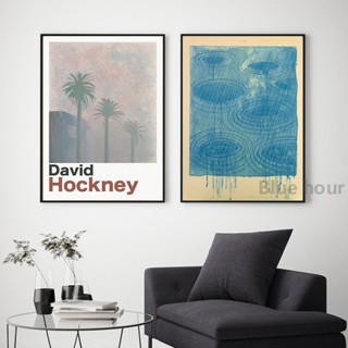 David Hockney ภาพโปสเตอร์ ผ้าแคนวาส พิมพ์ลายศิลปะ สไตล์วินเทจ สําหรับตกแต่งผนัง ห้องนั่งเล่น