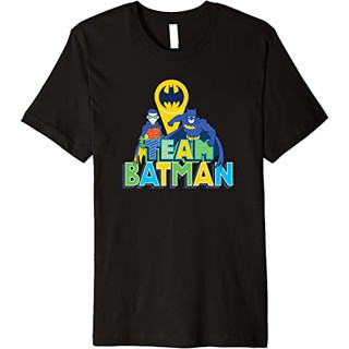 เสื้อยืดแขนสั้น ผ้าฝ้าย 100% พิมพ์ลายการ์ตูนแบทแมน และ Robin Team Batman แฟชั่นสําหรับผู้ชาย และผู้หญิง