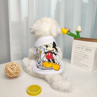 เสื้อกั๊กสัตว์เลี้ยง ผ้าฝ้าย ขนาดใหญ่ ขนาดกลาง ลาย Mickey Minnie สําหรับสุนัข ไซซ์ S-XXL