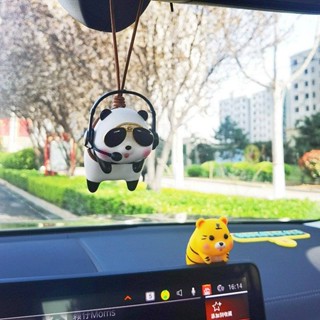 Cute Panda Car Interior Decorations Decoration Year of the Tiger Car Center Console Rearview Mirror Pendant Pig Car Decoration Eh3e