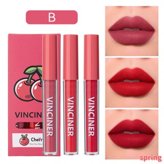 Vinciner 3 ชิ้น / เซต ลิปสติก ผลไม้ ติดทนนาน ลิปกลอส แต่งหน้า สีสูง เรนเดอร์ ลิปสติก ชุดผู้หญิง เครื่องสําอาง