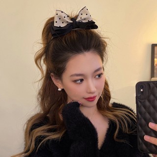 Korean bow tie Hair Spring Clip Fabric double layers high quality hair clip Korea Hair Pin Head wear Accessories Headdress