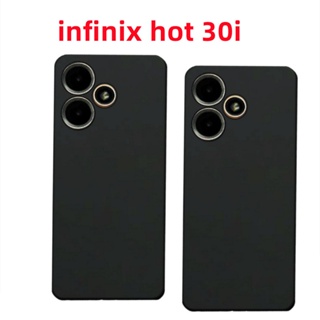 เคสโทรศัพท์มือถือ แบบนิ่ม สีดําด้าน สําหรับ Infinix Hot 30i X669 Hot 30 4G X6831 Hot 30 Play X6835