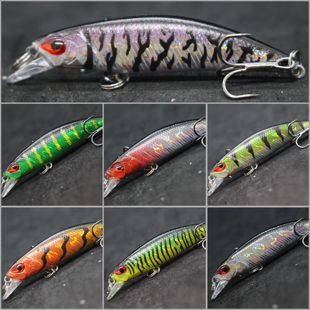 WLure Minnow Fishing Lure 5g 6 ซม.ช้า Sinking Jerkbait หล่อยาวหลายสี Tiny M777