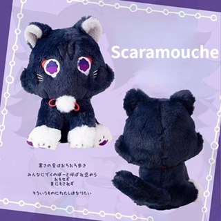 Genshin Impact Scaramouche ตุ๊กตาแมว Kunikuzushi Balladeer 25 ซม. ของเล่นสําหรับเด็ก ตกแต่งบ้าน ของขวัญ Collecitons Wanderer Cat ของเล่นนุ่ม เกมตัวละคร